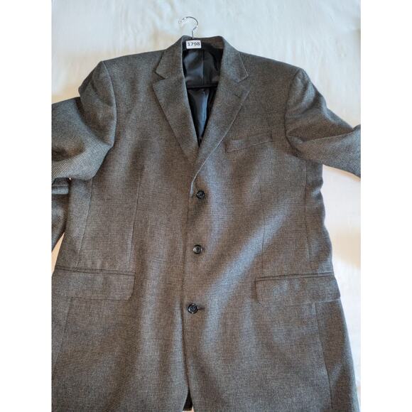 Stafford Blazer Mens 44 Long Wool 3 Button Sports Coat Timeless Professional - Picture 9 of 10